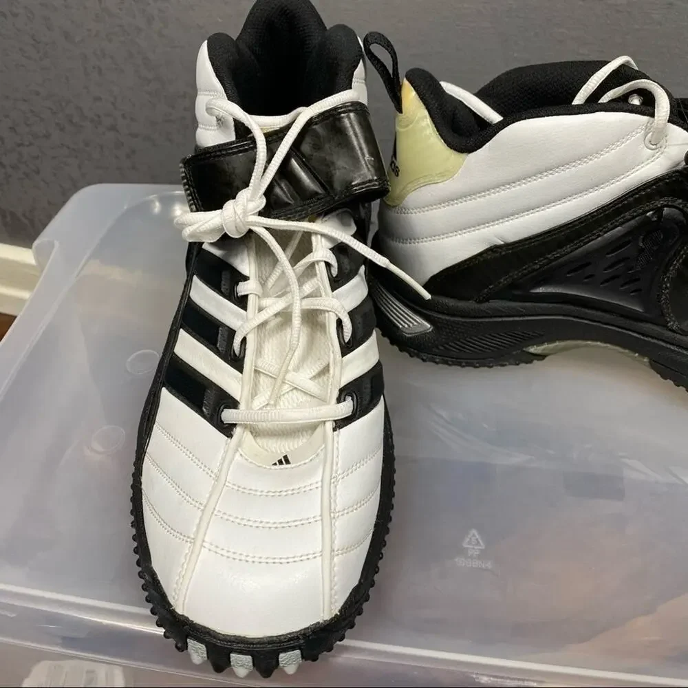 Adidas Intimidate Mid Football Cleats White/Black/Gold Men’s US 15